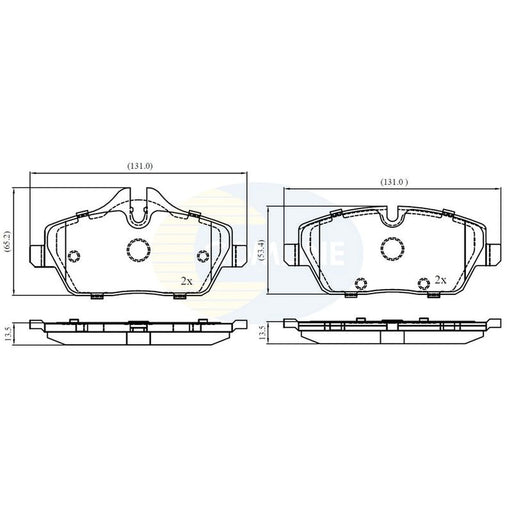 Comline 4 x Front Brake Pad Set CBP02444