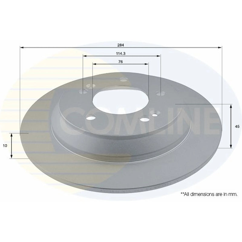 Comline 2 x Solid Rear Brake Discs ADC2812