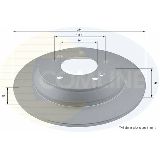 Comline 2 x Solid Rear Brake Discs ADC2812