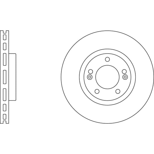 Apec Brake Disc Front Fits Hyundai Santa Fe Trajet Apec  - Town Parts