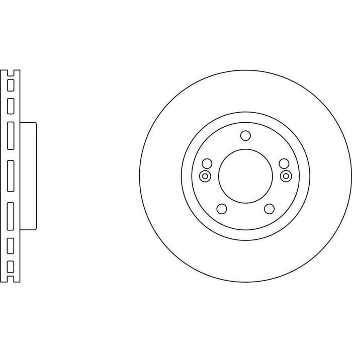 Apec Brake Disc Front Fits Hyundai Santa Fe Trajet Apec  - Town Parts