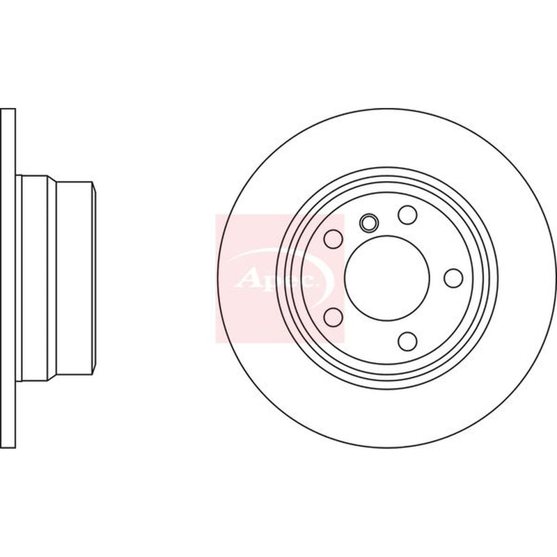 Apec 2 x Solid Rear Brake Discs DSK2172