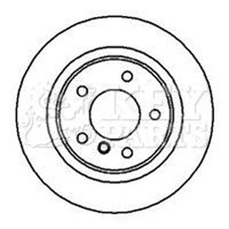 Key Parts 2 x Vented Rear Brake Discs KBD4184