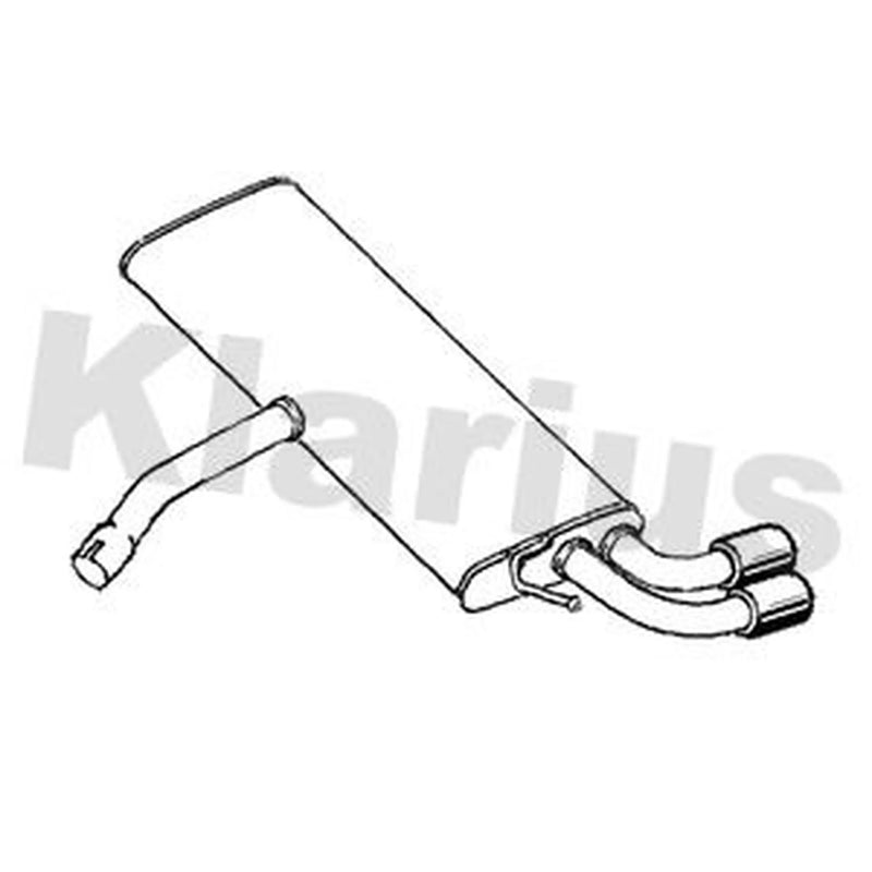 Klarius Box With Tail Pipe Rear VW951L
