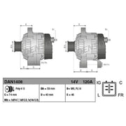 Denso Car Alternator 12V DAN1408