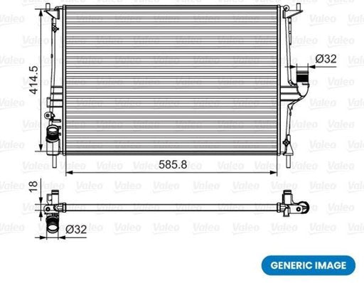 VALEO 733530 Engine Cooling Radiator Aluminium Fits MERCEDES-BENZ SETRA Valeo - Town Parts
