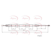 Apec Handbrake Cable Left Rear CAB1749