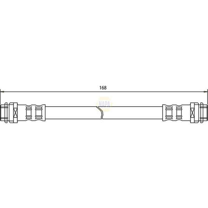 NAPA Brake Hydraulic Hose Line Rear NBH1023
