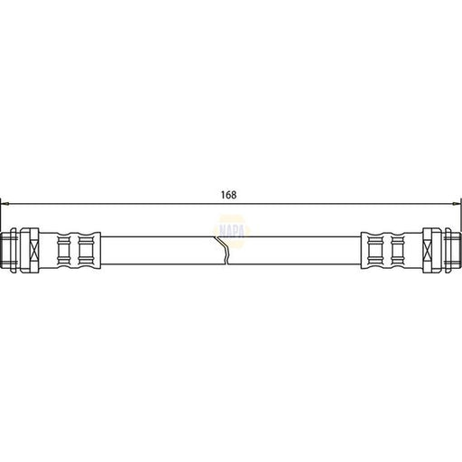 NAPA Brake Hydraulic Hose Line Rear NBH1023