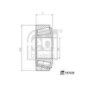 Febi Wheel Bearing 120mm OD ID Wide 197039