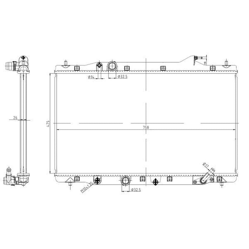 NRF Engine Radiator 550040