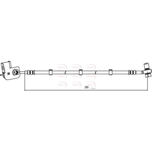 Apec Brake Hydraulic Hose Line Front Right HOS4010
