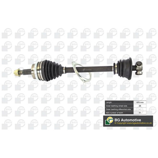 BGA CV Drive Shaft Driveshaft Front Left DS9510LA