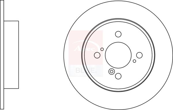 Apec 2 x Brake Disc Set Solid