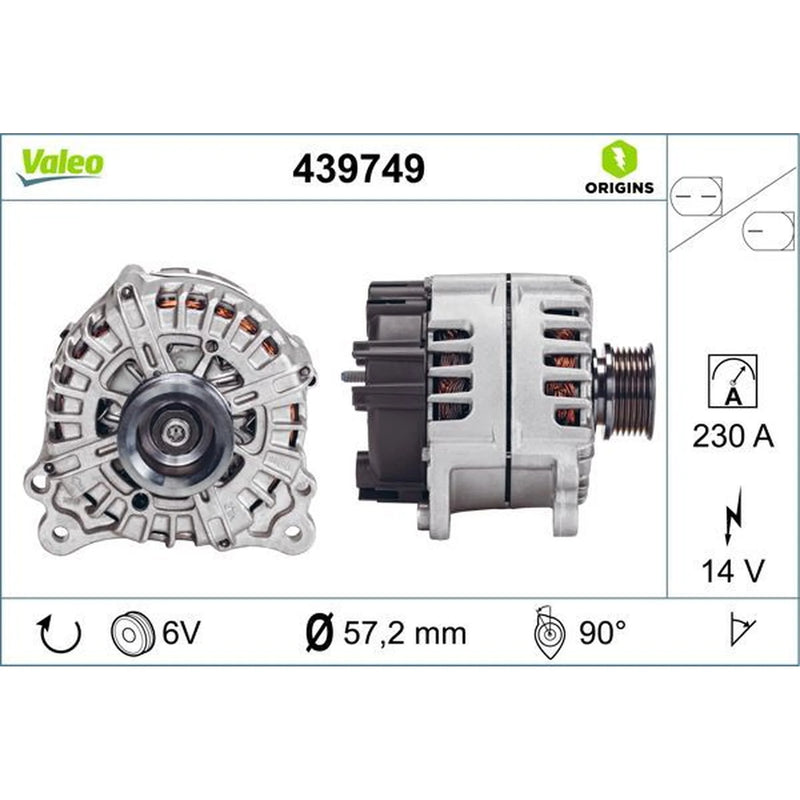 Valeo Car Alternator 12V 439749