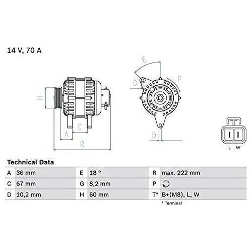 Bosch Reman Alternator 4310 0986043101 Bosch  - Town Parts