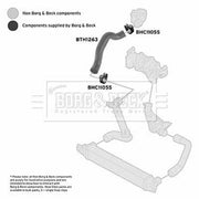 Borg & Beck Intercooler Turbo Charge Air Hose BTH1263