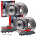 APEC Front & Rear Axle Brake Discs Set & Pads Braking Fits Jeep Grand Cherokee Brand - Town Parts