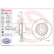 Brembo 2 x Front Brake Discs 09.C547.11