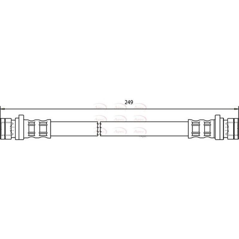 Apec Brake Hydraulic Hose Line Rear HOS3232
