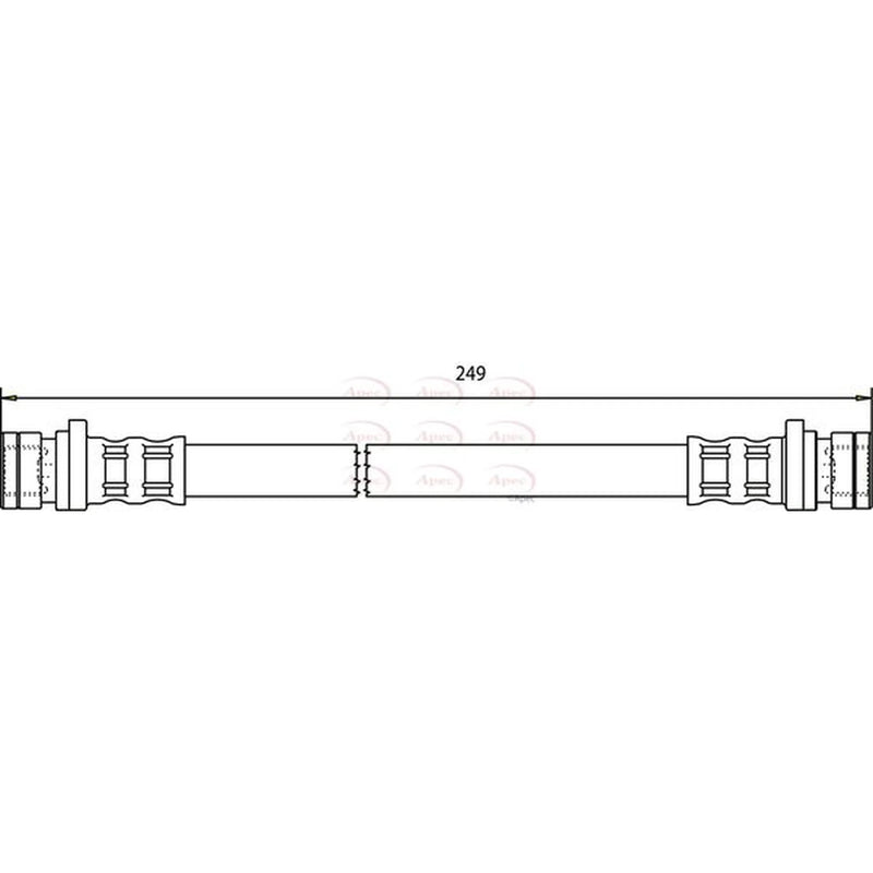 Apec Brake Hydraulic Hose Line Rear HOS3232