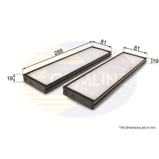 Comline Cabin Air Filter (Pollen Filter) EKF308