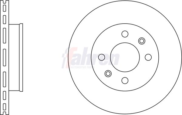 Fahren Brake Disc Set Vented