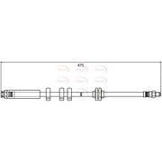 Apec Brake Hydraulic Hose Line Front HOS3978