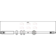 Apec Brake Hydraulic Hose Line Front HOS3978