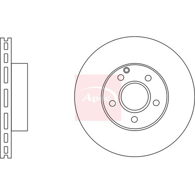 Apec 2 x Vented Front Brake Discs DSK2585
