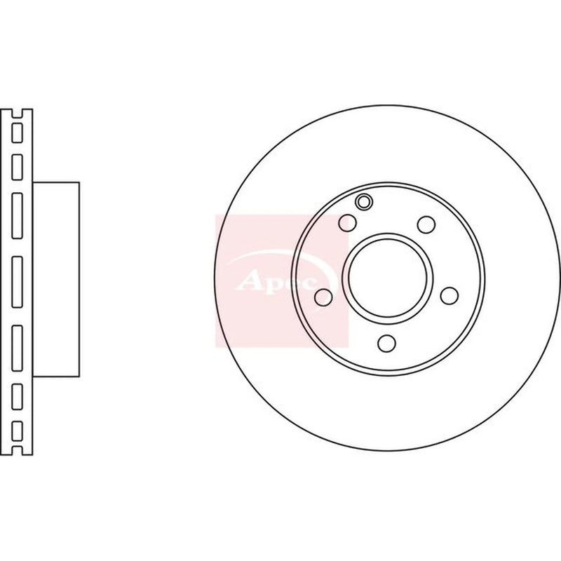 Apec 2 x Vented Front Brake Discs DSK2585