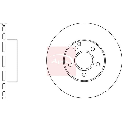 Apec 2 x Vented Front Brake Discs DSK2585