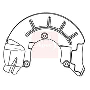 Apec Brake Disc Splash Guard Front Left ASG1143