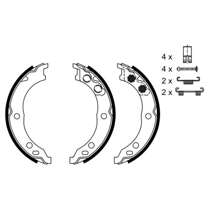 Genuine Bosch Brake Shoe Bs932 Fits Peugeot Boxer Hdi - 2.0 - 02-06 0986487712 Bosch  - Town Parts