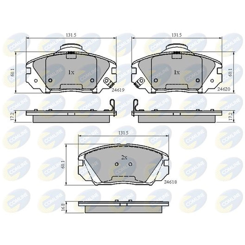 Comline 4 x Front Brake Pad Set CBP31788