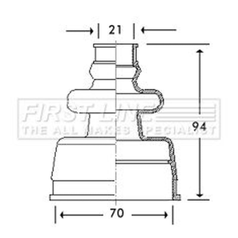 First Line Drive Shaft Bellow Kit Front Left FCB2776