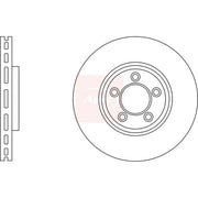Apec 2 x Vented Front Brake Discs DSK2857