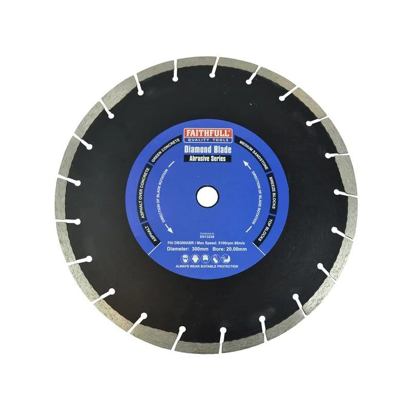 Faithfull Abrasive Diamond Blade 300 x 20mm - FAIDB300ABR