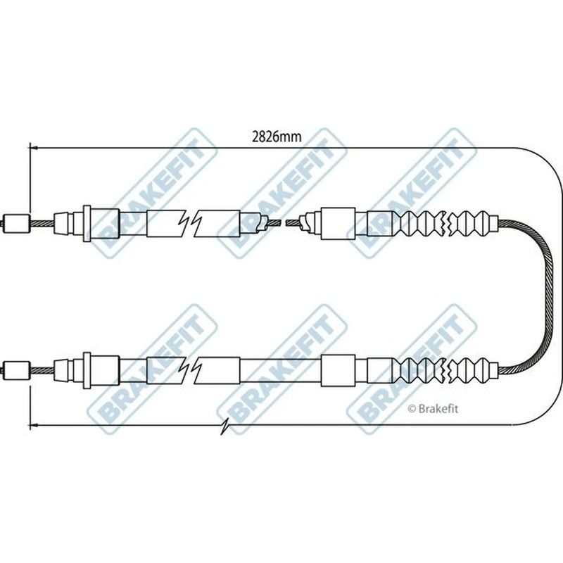 Apec Handbrake Cable Left Rear BBC3070