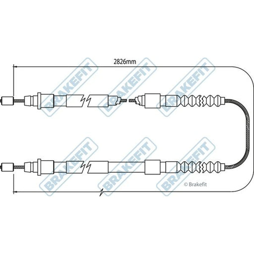 Apec Handbrake Cable Left Rear BBC3070