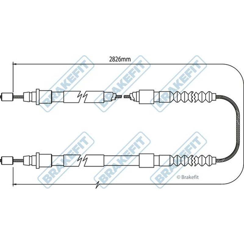 Apec Handbrake Cable Left Rear BBC3070