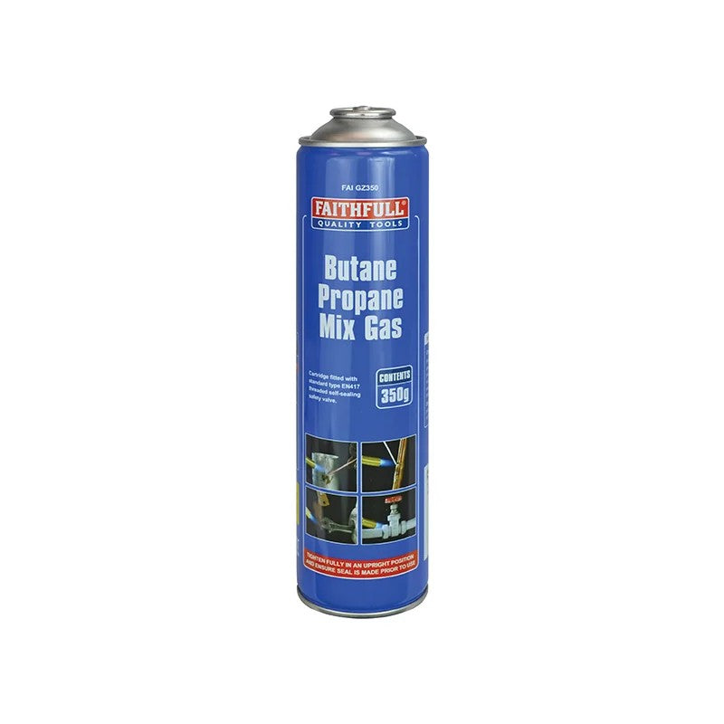 Faithfull Butane Propane Mix Gas Cartridge 350g - FAIGZ350
