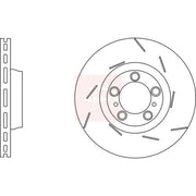 Apec 2 x Slotted/Internally Vented Rear Brake Discs DSK3264
