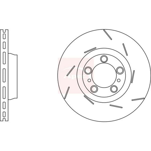 Apec 2 x Slotted/Internally Vented Rear Brake Discs DSK3264