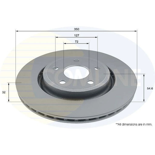 Comline 2 x Internally Vented Front Brake Discs ADC2888V