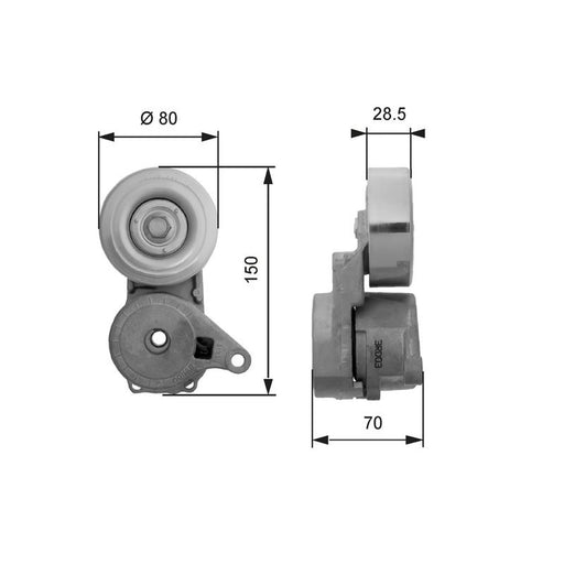 Gates Auxiliary Belt Tensioner T38413