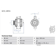 Bosch Car Alternator 12V 0 986 082 050