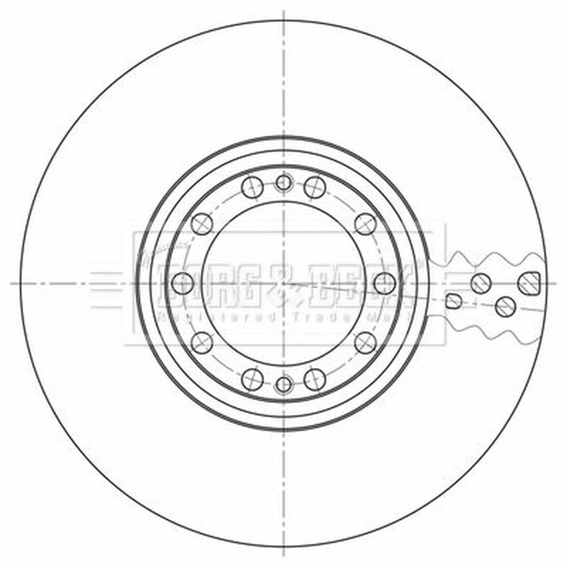 Borg & Beck 2 x Front Brake Discs BBD32609