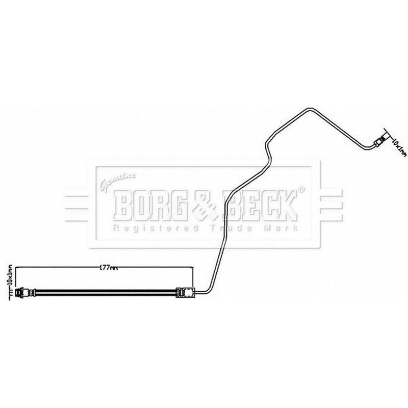 Borg & Beck Brake Hydraulic Hose Line Rear BBH8554