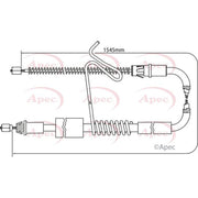 Apec Handbrake Cable Left Rear CAB1185